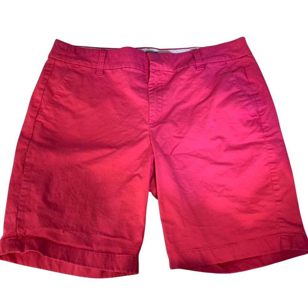 JCrew Chino Shorts Size 12 Hot Pink Stretch Cotton Casual Preppy Barbiecore Cute